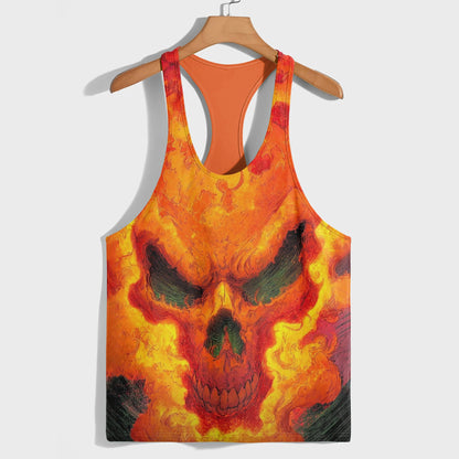 Skull 3D Racerback Tank Top- AA08536