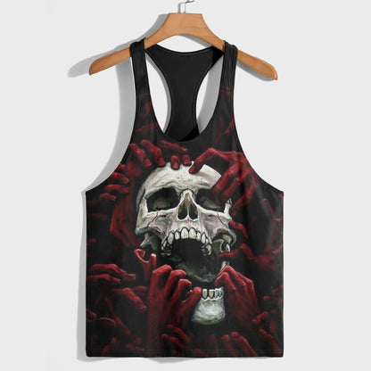 Skull 3D Racerback Tank Top- AA08543