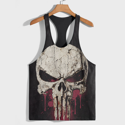 Skull 3D Racerback Tank Top- AA08654