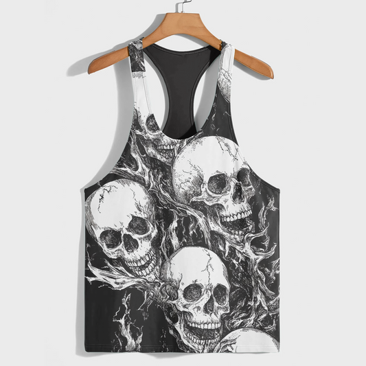 Skull 3D Racerback Tank Top- AA08701