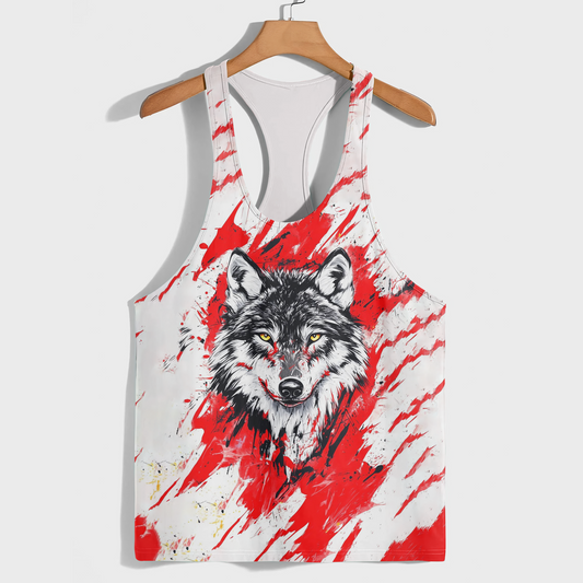 Savage Wolf Racerback Tank Top- AA08813