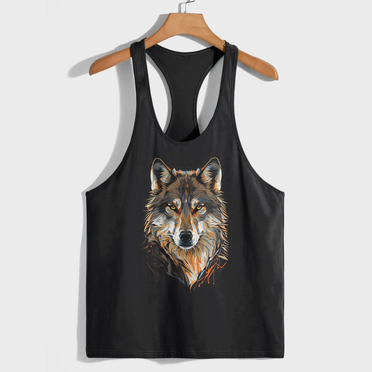 Savage Wolf Racerback Tank Top- AA08814