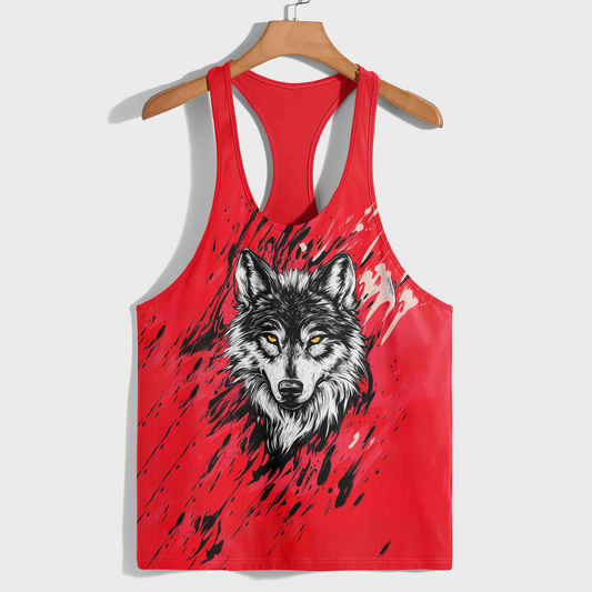 Savage Wolf Racerback Tank Top- AA08815