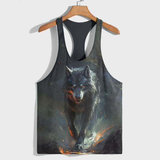 Savage Wolf Racerback Tank Top- AA08821