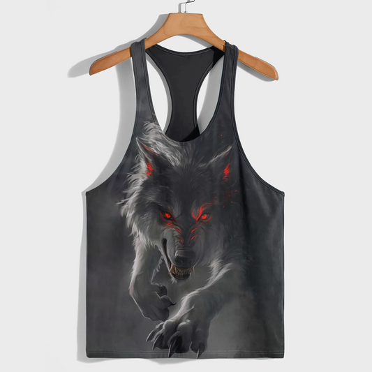 Savage Wolf Racerback Tank Top- AA08824