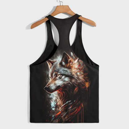 Savage Wolf Racerback Tank Top- AA08833
