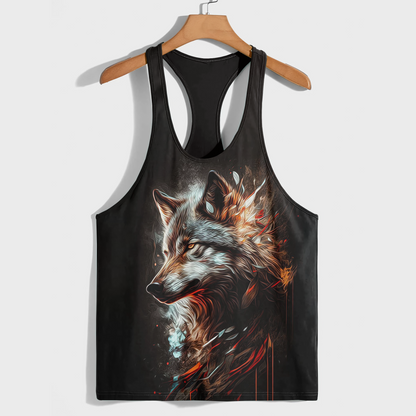 Savage Wolf Racerback Tank Top- AA08833