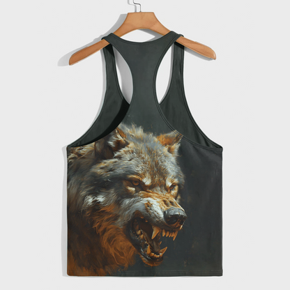 Savage Wolf Racerback Tank Top- AA08835