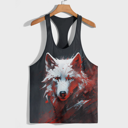 Savage Wolf Racerback Tank Top- AA08837