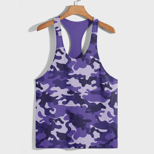 Camo Racerback Tank Top – Tactical Strength for Bodybuilders- AA08853