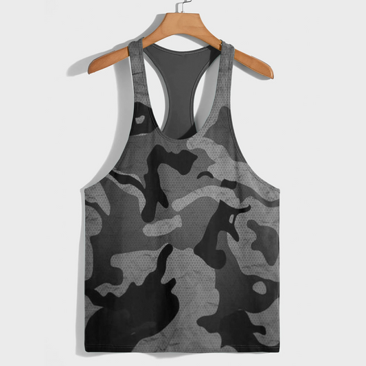 Camo Racerback Tank Top – Tactical Strength for Bodybuilders- AA08855