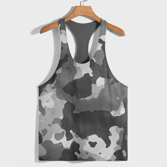 Camo Racerback Tank Top – Tactical Strength for Bodybuilders- AA08856