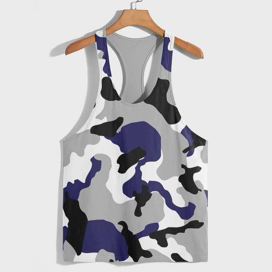 Camo Racerback Tank Top – Tactical Strength for Bodybuilders- AA08858