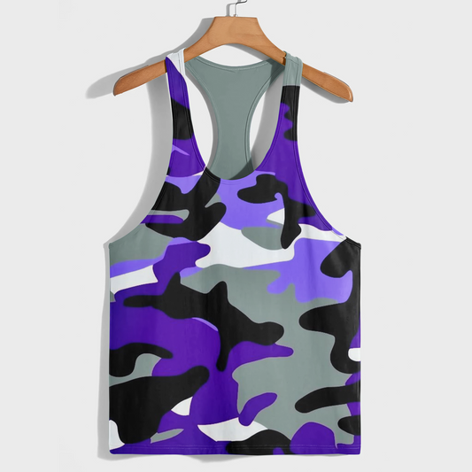 Camo Racerback Tank Top – Tactical Strength for Bodybuilders- AA08859