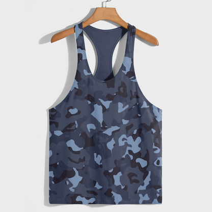 Camo Racerback Tank Top – Tactical Strength for Bodybuilders- AA08860