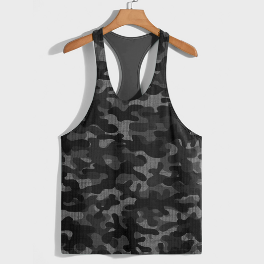 Camo Racerback Tank Top – Tactical Strength for Bodybuilders- AA08863
