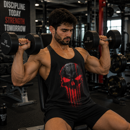 Skull 3D Racerback Tank Top- AA08224