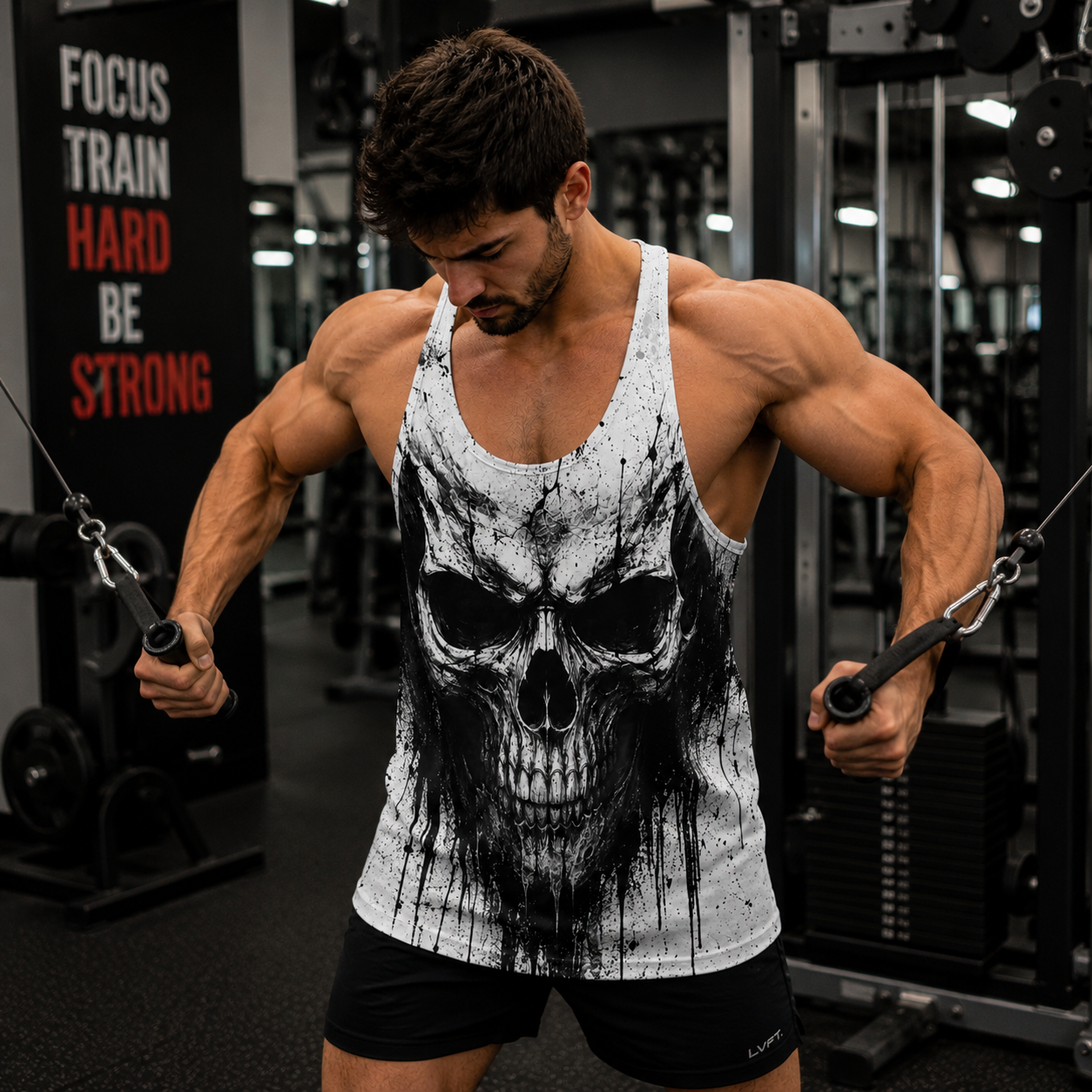 Skull 3D Racerback Tank Top- TT03173