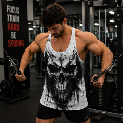 Skull 3D Racerback Tank Top- TT03173