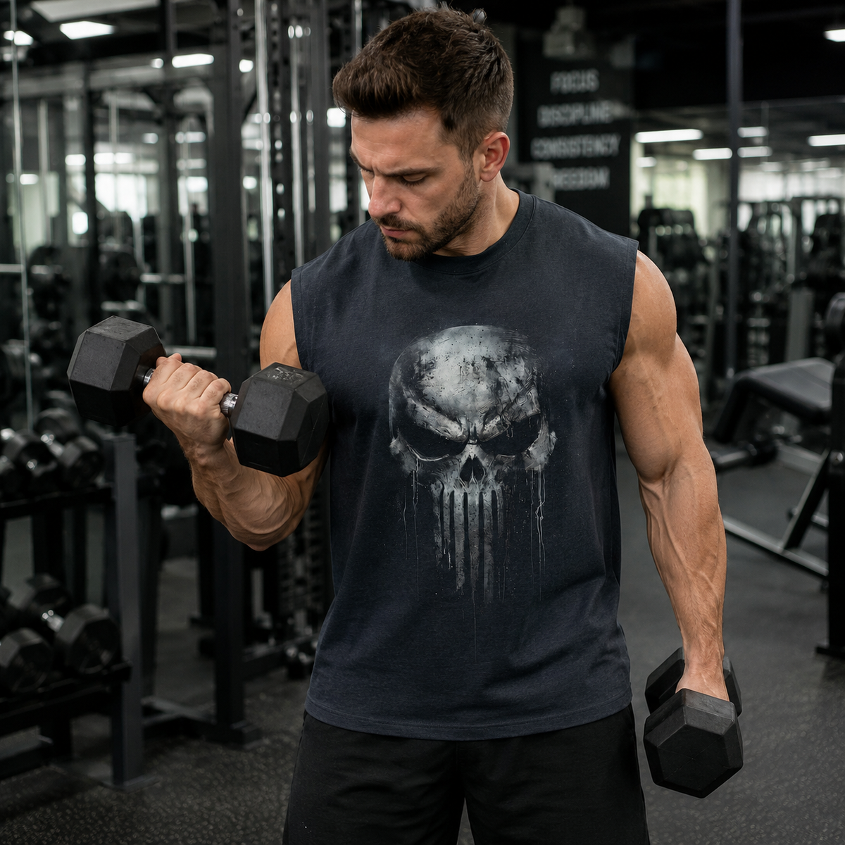 Dread Skull Cut-Off Tank- AA08010