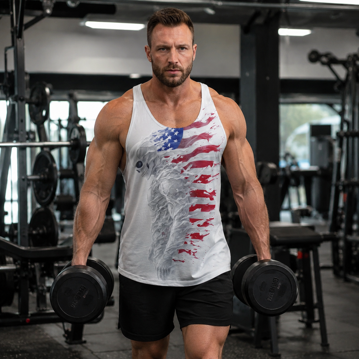 Skull Power Training Tank Top for Men- TT02860