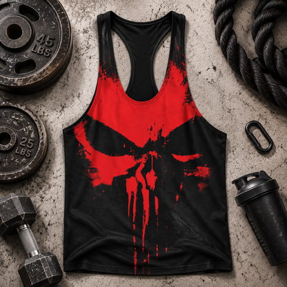 Skull 3D Racerback Tank Top- TT03169