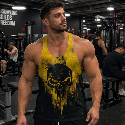 Skull 3D Racerback Tank Top- AA08053