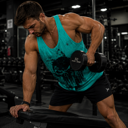 Skull 3D Racerback Tank Top- TT02643