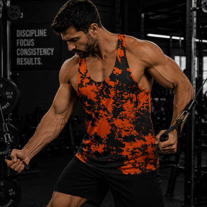 Camo Racerback Tank Top – Tactical Strength for Bodybuilders- AA07596