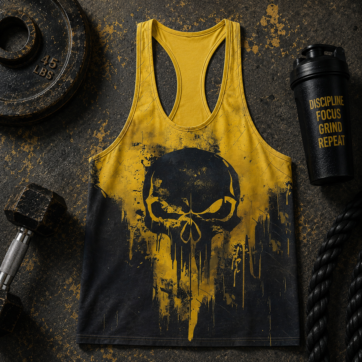 Skull 3D Racerback Tank Top- AA08053