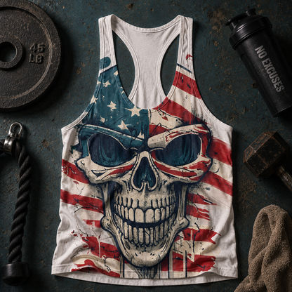 Skull 3D Racerback Tank Top- TT01823