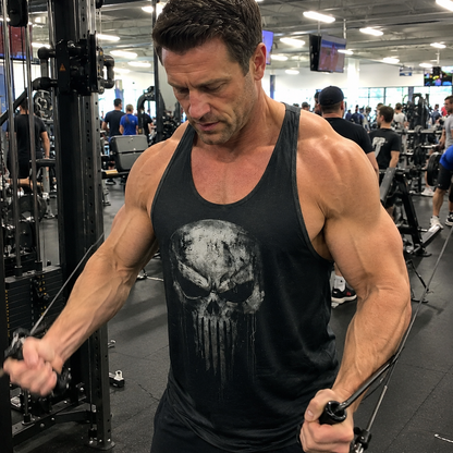 Skull Power Training Tank Top for Men- AA04801