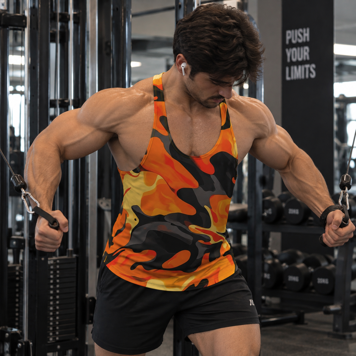 Camo Racerback Tank Top – Tactical Strength for Bodybuilders- AA07589