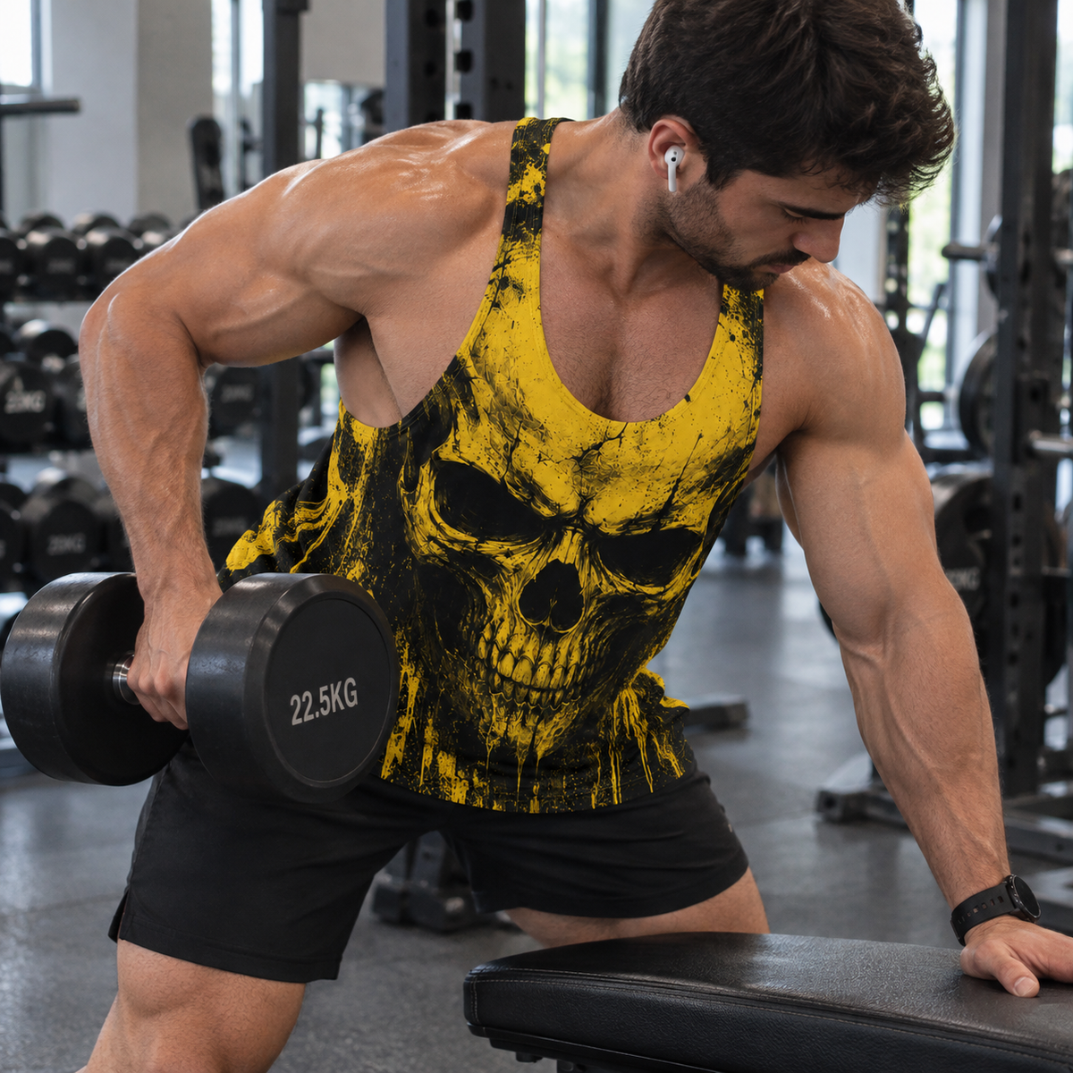 Skull 3D Racerback Tank Top- TT03172