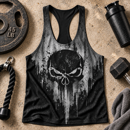 Skull 3D Racerback Tank Top- TT03153