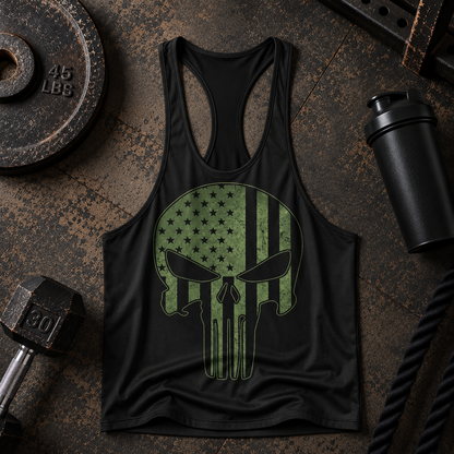 Skull 3D Racerback Tank Top- TT03183