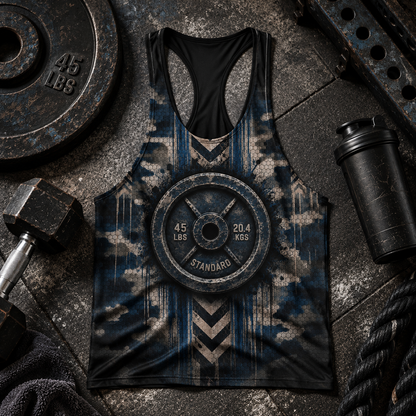 Camo Racerback Tank Top – Tactical Strength for Bodybuilders- TT03233