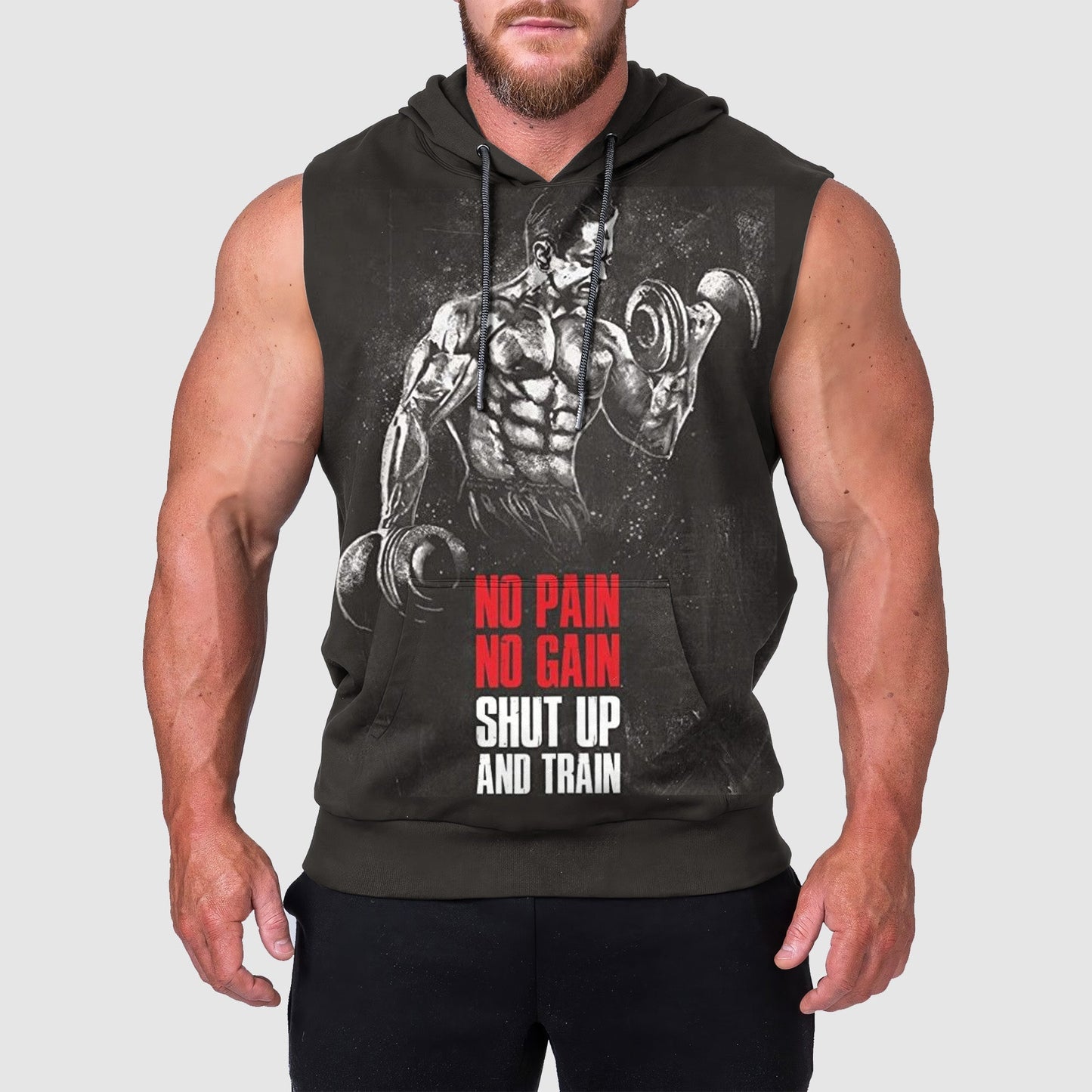 Ultimate Gym Sleeveless Hoodie for Men: Stay Cool and Comfy During Intense Workouts- TT00170