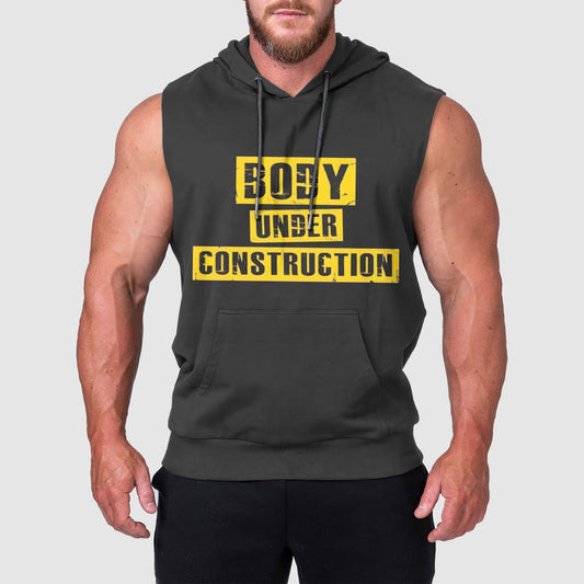 Ultimate Gym Sleeveless Hoodie for Men: Stay Cool and Comfy During Intense Workouts- TT00186