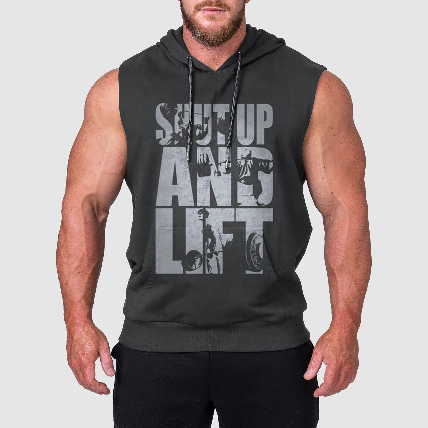 Ultimate Gym Sleeveless Hoodie for Men: Stay Cool and Comfy During Intense Workouts- TT00190