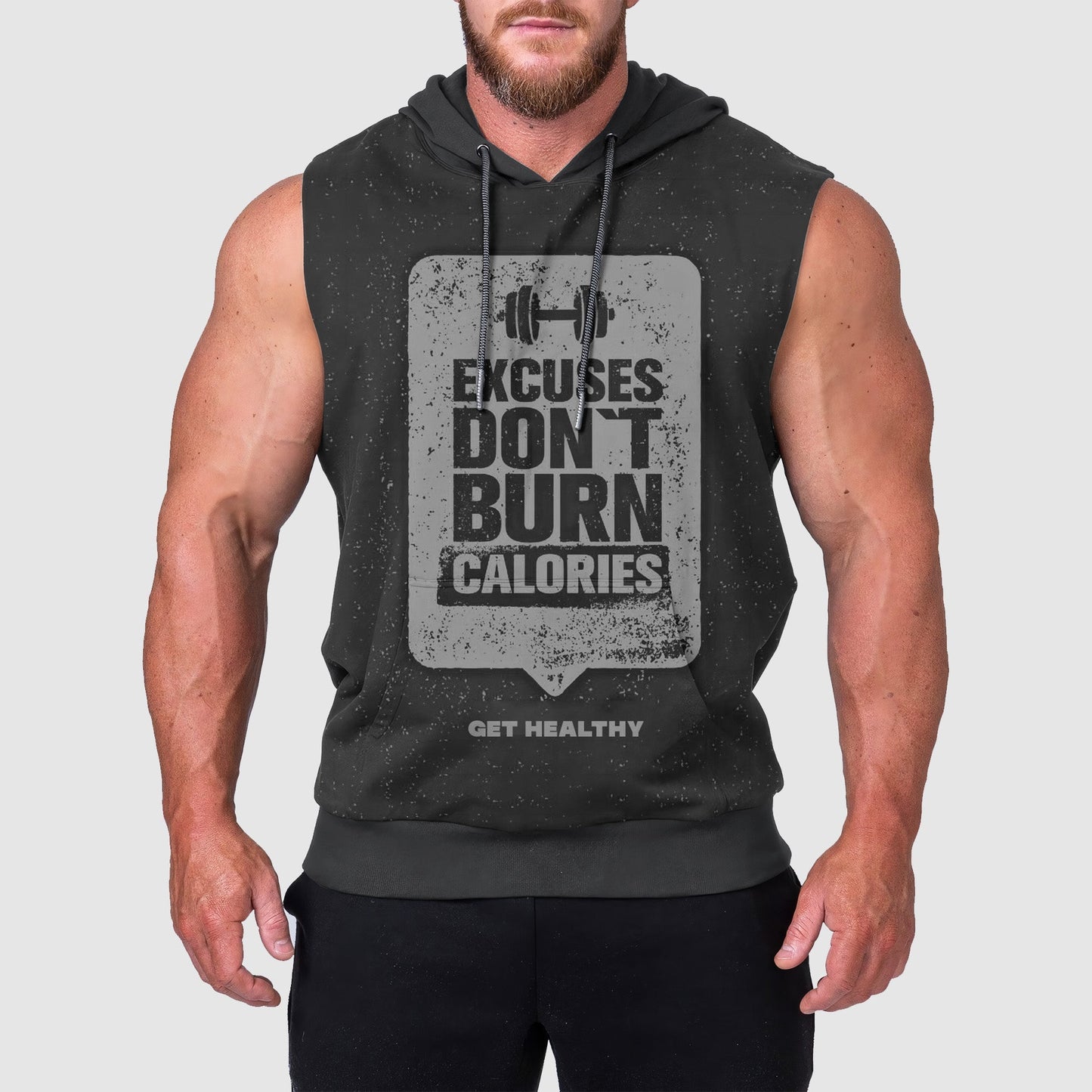 Ultimate Gym Sleeveless Hoodie for Men: Stay Cool and Comfy During Intense Workouts- TT00191