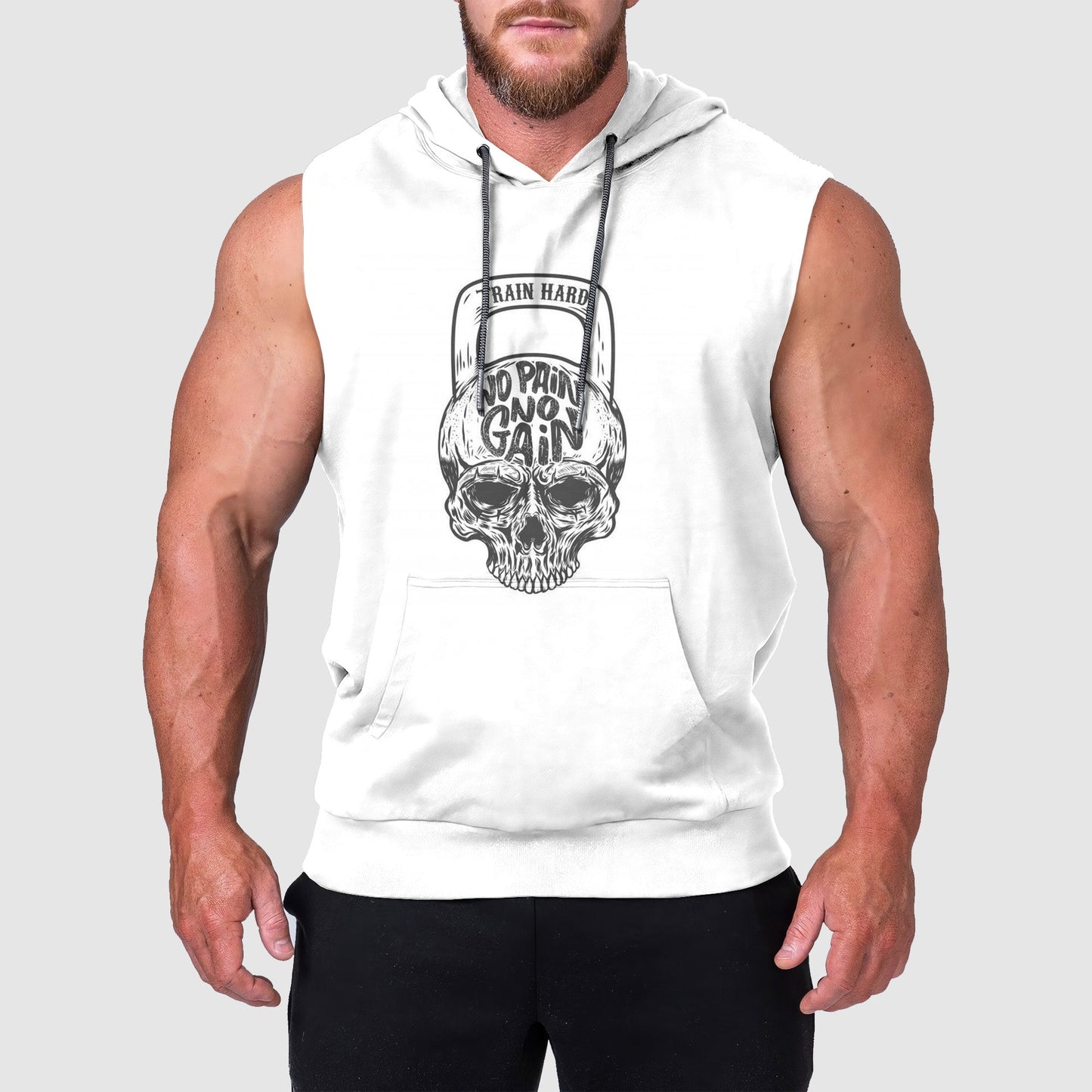 Ultimate Gym Sleeveless Hoodie for Men: Stay Cool and Comfy During Intense Workouts- TT00217