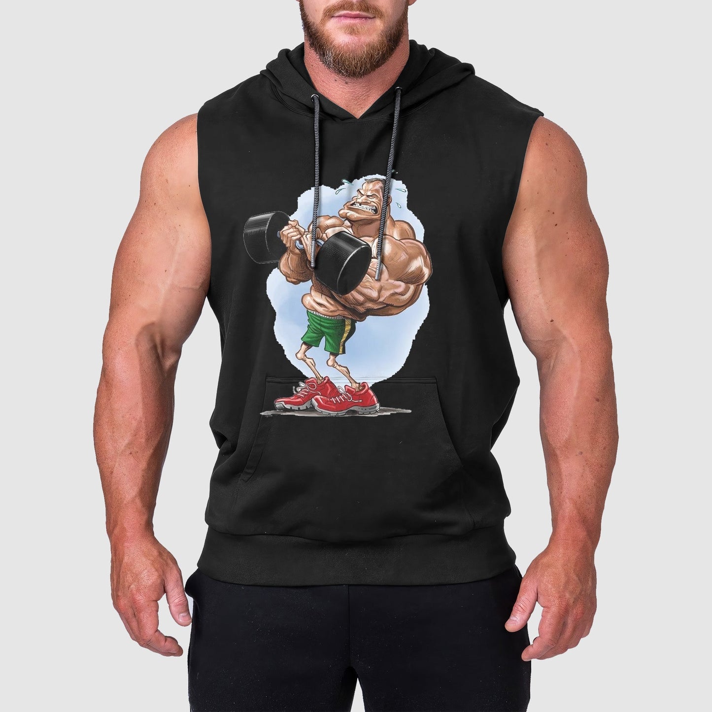 Ultimate Gym Sleeveless Hoodie for Men: Stay Cool and Comfy During Intense Workouts- TT00220