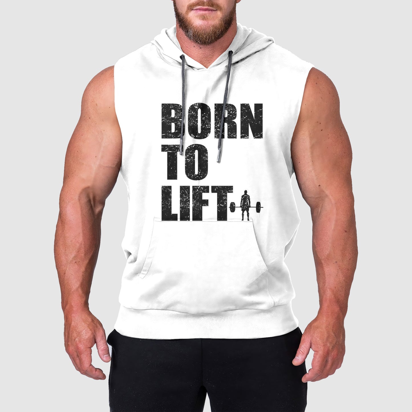 Ultimate Gym Sleeveless Hoodie for Men: Stay Cool and Comfy During Intense Workouts- TT00224