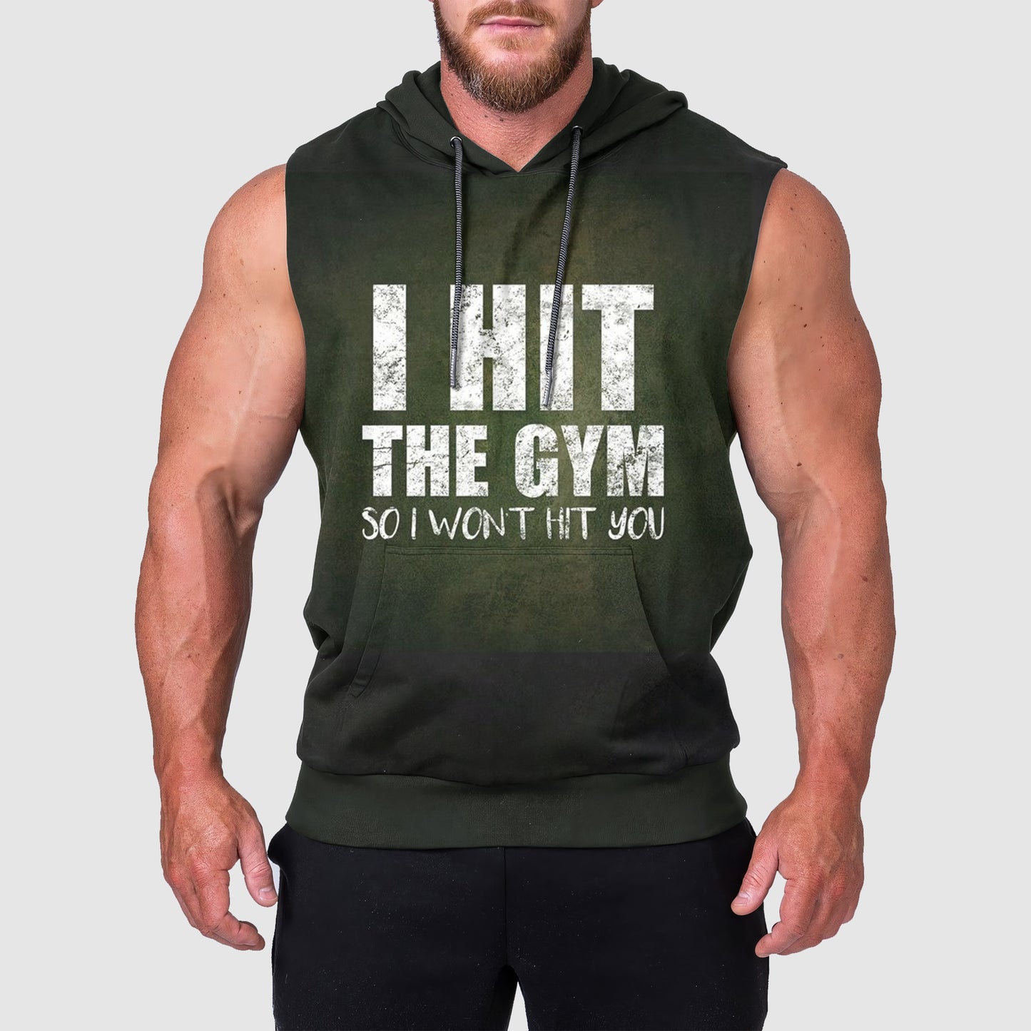 Ultimate Gym Sleeveless Hoodie for Men: Stay Cool and Comfy During Intense Workouts- TT00227