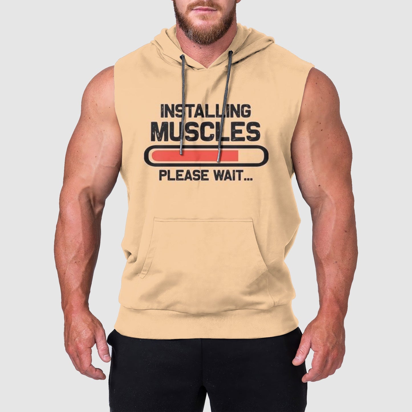 Ultimate Gym Sleeveless Hoodie for Men: Stay Cool and Comfy During Intense Workouts- TT00362