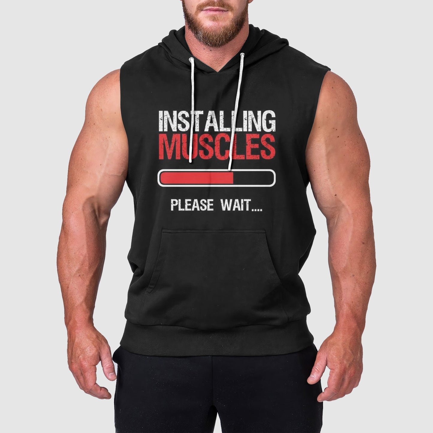 Ultimate Gym Sleeveless Hoodie for Men: Stay Cool and Comfy During Intense Workouts- TT00371