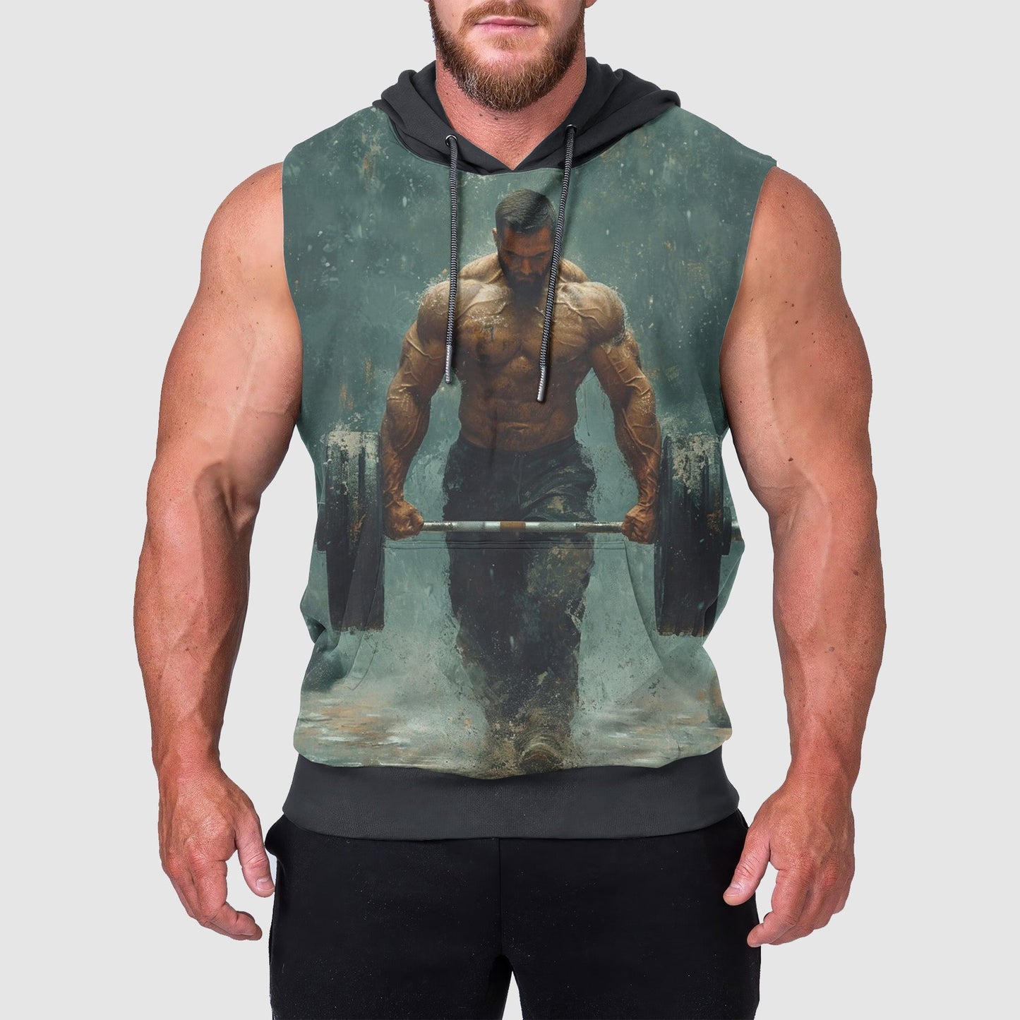 Ultimate Gym Sleeveless Hoodie for Men: Stay Cool and Comfy During Intense Workouts- TT00566