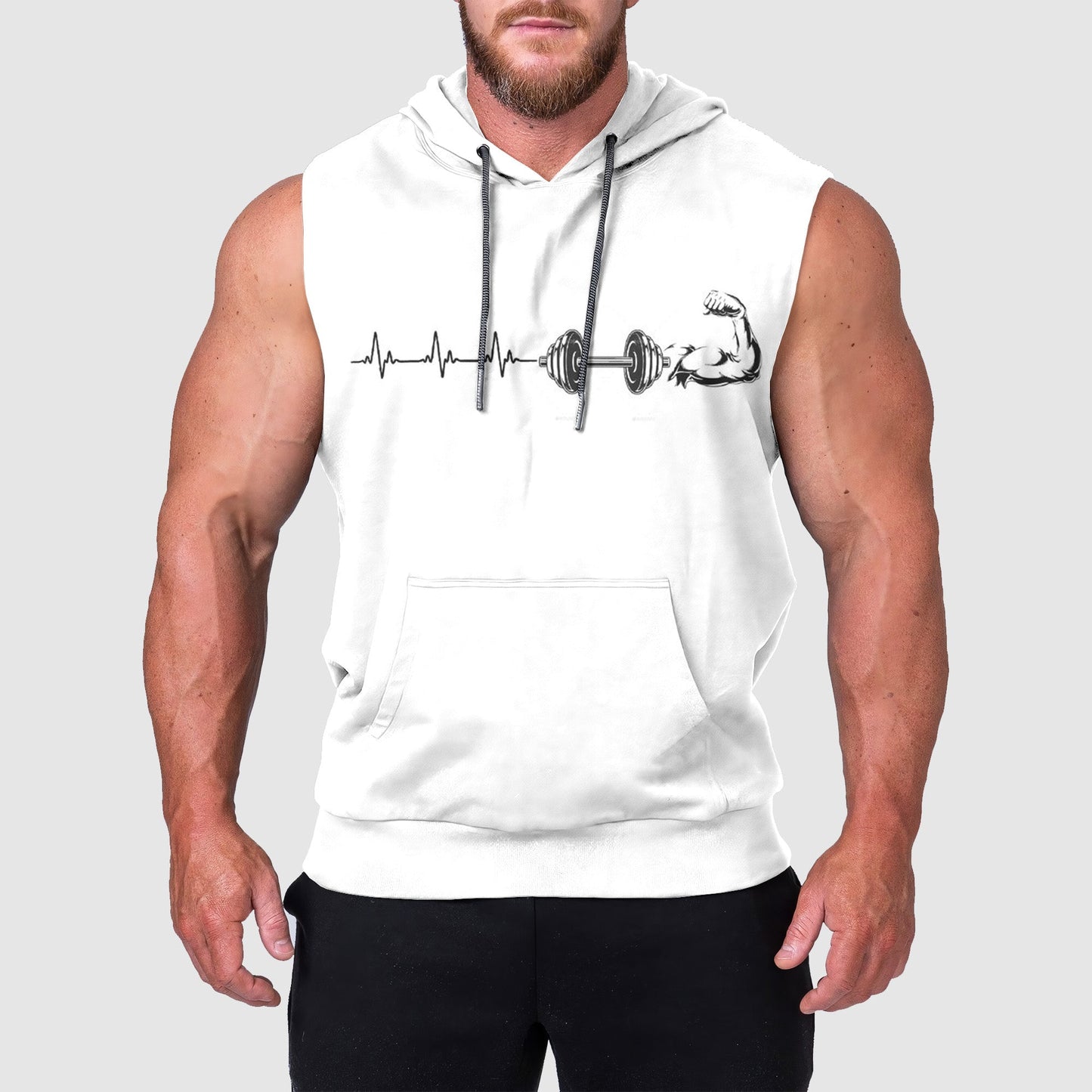 Ultimate Gym Sleeveless Hoodie for Men: Stay Cool and Comfy During Intense Workouts- TT00575