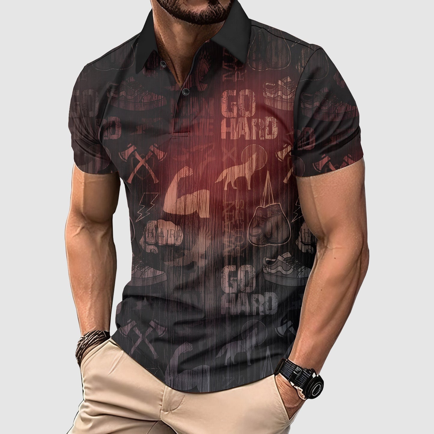 FlexFit Gym Polo Shirt: Performance & Style in Motion- TT00697